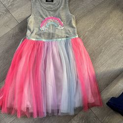 Girls Rainbow Dress 7/8