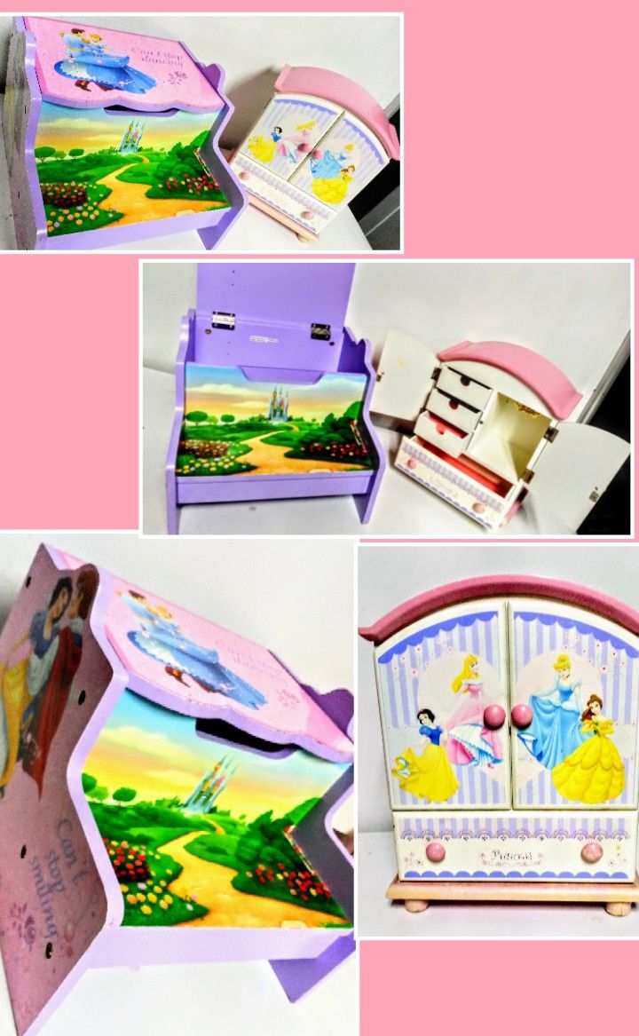 Princess jewelry box and storage bench