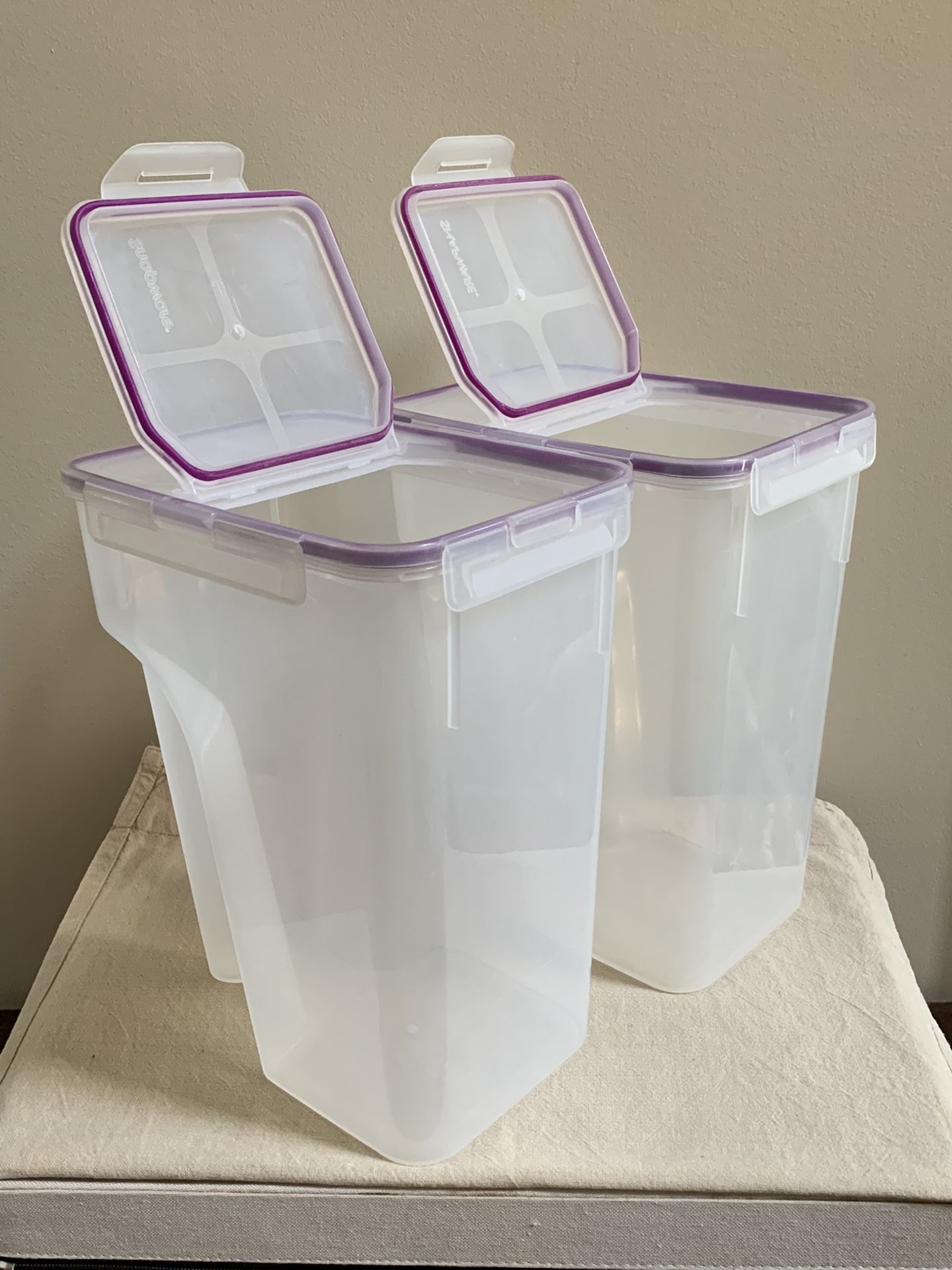 2Pack SNAPWARE 23Cup Cereral Dispenser Storage Container Flip Flop Lid