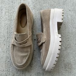 Patina Portland Leather Chunky Penny Loafers Size 6