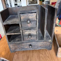 desktop organizer and mail/document sorting hutch
