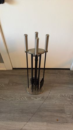Modern Fireplace Tool Set with Stand