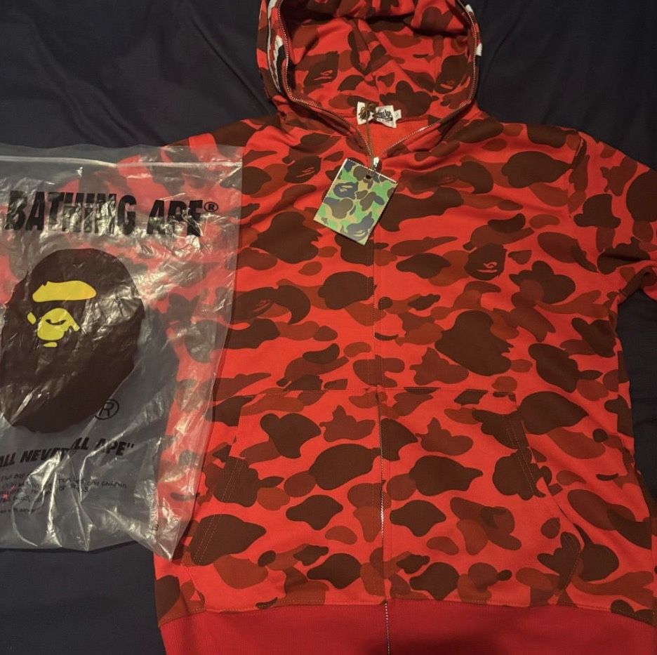 Red bape hoodie 