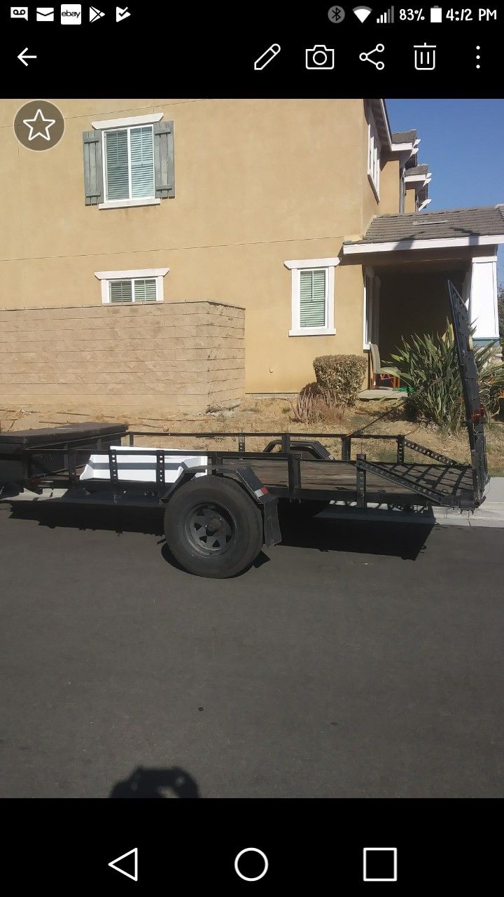 12x6ft trailer in good shape with toolbox in front 1200.00 obo