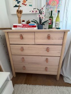 IKEA BJÖRKSNÄS 5-Drawer Dresser (Solid Birch): $130
