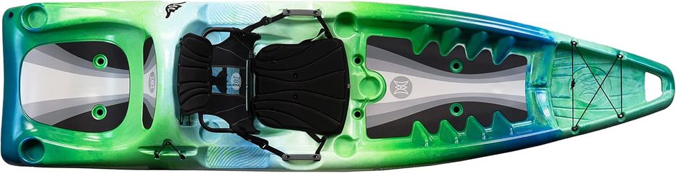 Perception Hangtime 11 - Recreational Kayak with Reclining Seat - Rear Seat for Lounging - 11 ft - Déjà vu
