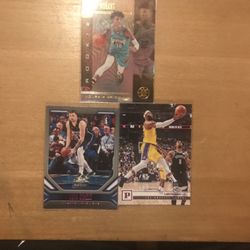 LEBRON /LUKA/JA 3 CARD LOT