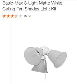 Ceiling 3 Light Fan Fixture