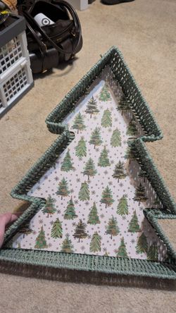 Wicker Christmas Tree Tray