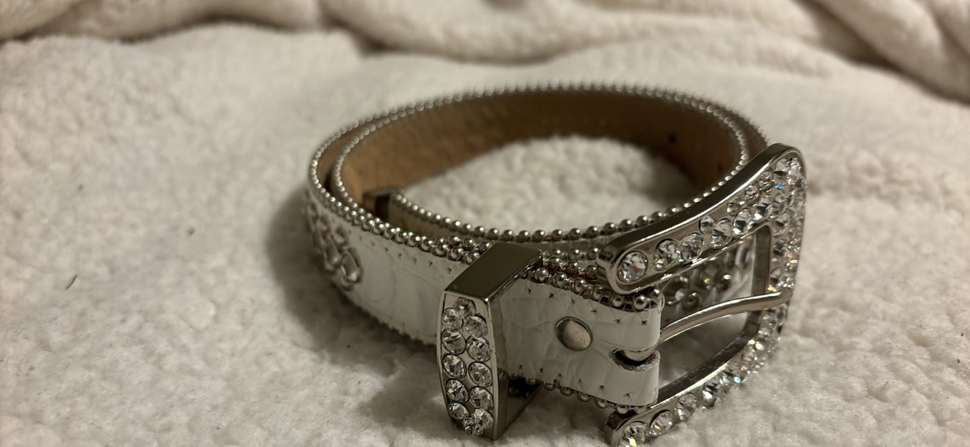 BB Simon Belt,The Skinny Kish,white Clear