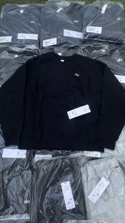 Alo Yoga Black Crewneck Sweatshirt