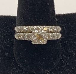 Platinum diamond wedding set #30148