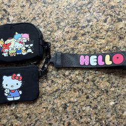 Sanrio hello kitty Dual pouch wristlet New Never Used