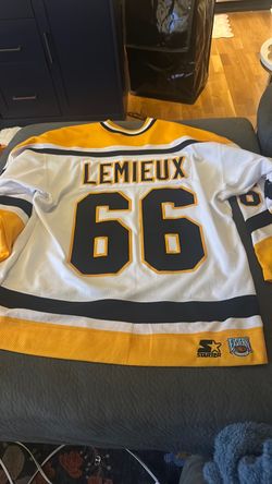 Vintage Mario Lemieux #66 Pittsburgh Penguins Starter Jersey XL