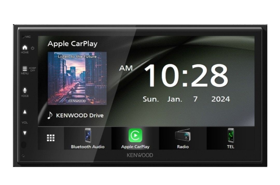 Kenwood DMX4710S
1-DIN 6.8" Digital Multimedia Reciever with Wired Apple CarPlay Ready, Wired Android Auto Ready, SiriusXM Ready, Wired iPhone & Andr