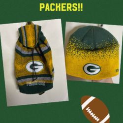 Green Bay Packers woven baja bag & reebok beenie
