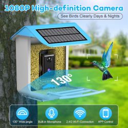 Bird Feeder with Camera, Smart Bird Feeder with Camera, Bird Feeder Camera Auto Capture Birds and Notify, Free AI Recognition Forever, Bird Watching C
