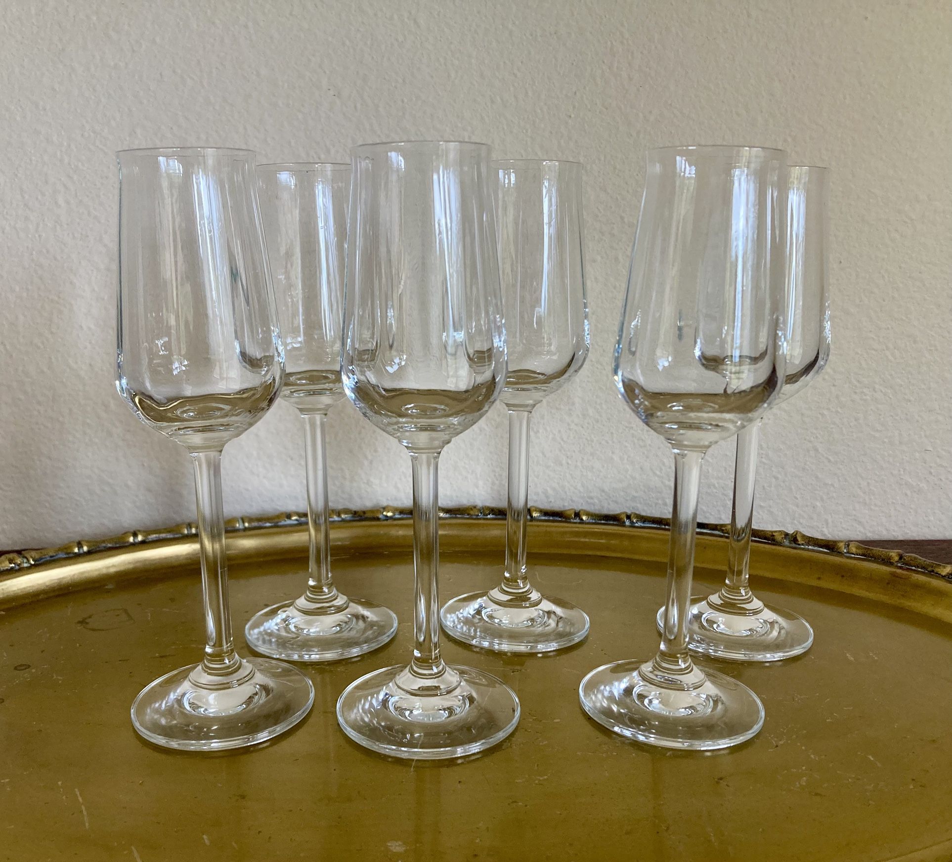 Czechoslovakian Crystal Glasses, Set Of 6