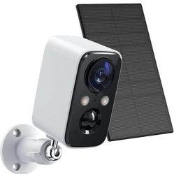 FOAOOD Security Cameras Wireless Outdoor with Solar Panel Cameras for Home Security, Home Camera with Color Night Vision, PIR Human Detection, 2-Way T