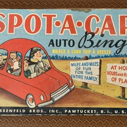 1940's "Spot-A-Car" Auto Bingo Game - Travel Car Game