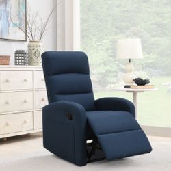 Blue Or Gray Recliner 