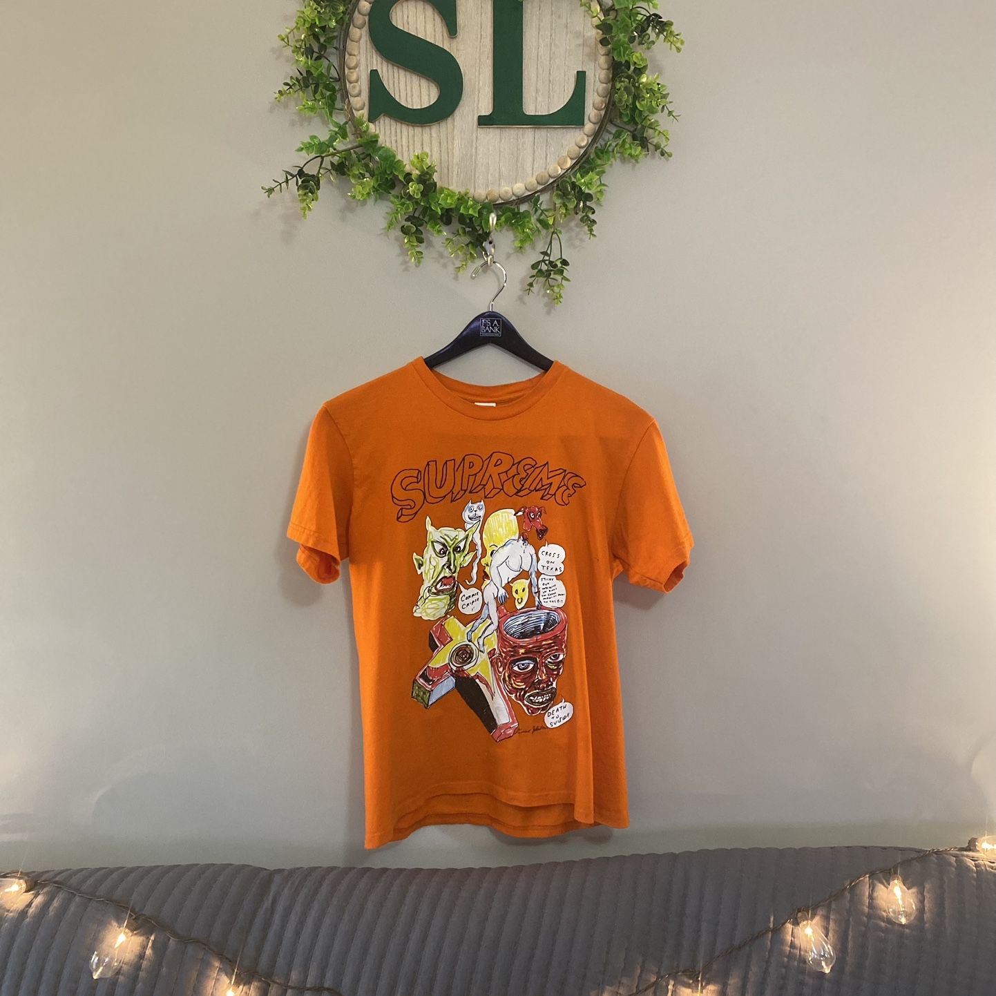 Supreme T-Shirt (Orange) Sz. Medium