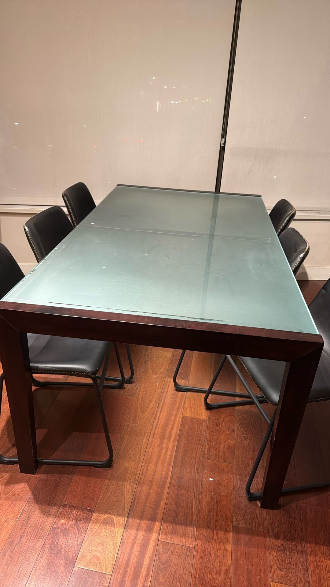 Glass Top Table w/6 Chairs OBO