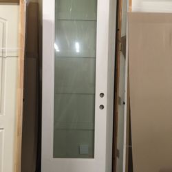 30” wide by 96” high fiberglass door, doubled bore 2/6 x 8/0