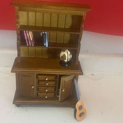 Pretend Play For Doll  House Mini Book Shelf