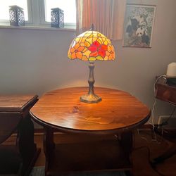 Solid Oak Drop-Leaf End Tables