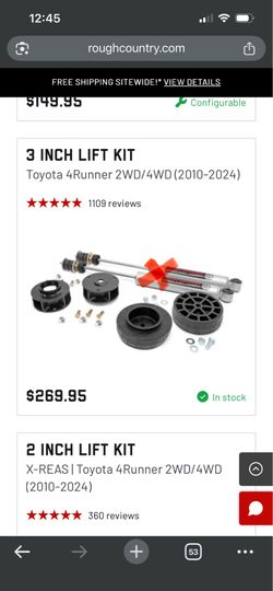 Rough Country 3” lift kit for 2010-20 Toyota 4Runner