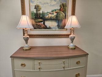 Pair of Vintage Porcelain Table Lamps