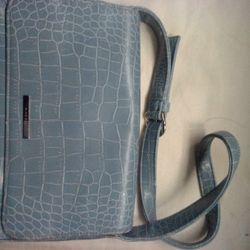 Nine West Blue Crocodile Purse