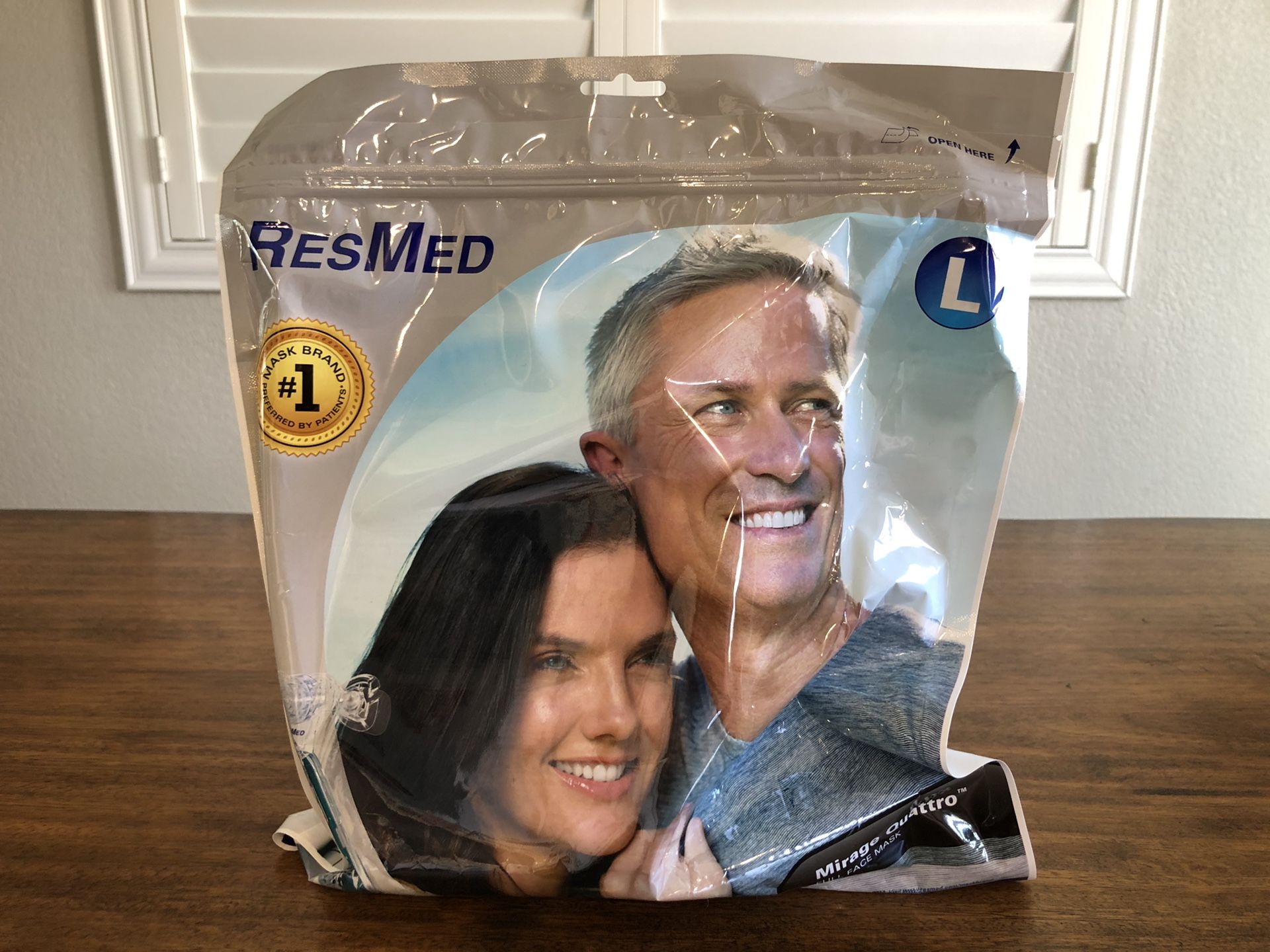 Resmed Mirage Quattro full face mask size large CPAP NEW