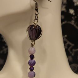 Purple Heart Earrings