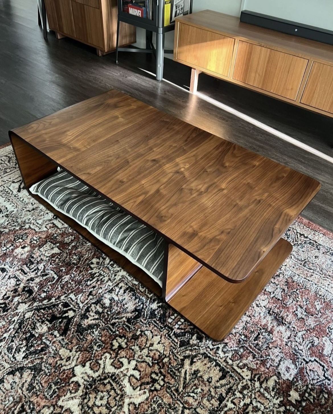 Living Spaces Aster Brown Wood Coffee Table