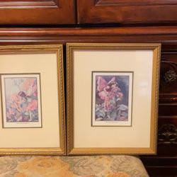 Gold Framed Vintage Fairies