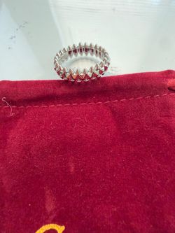 Silver spike ring, Au750 over, size 9