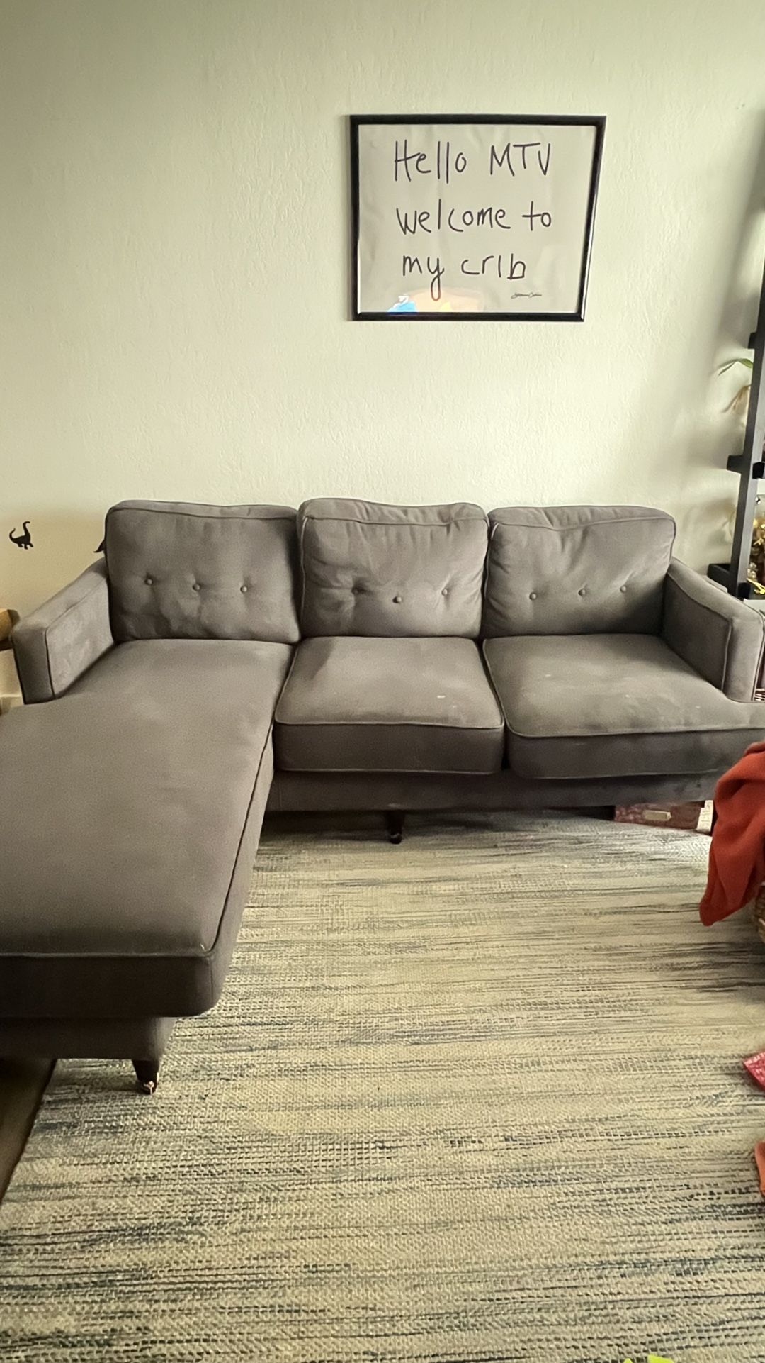 Reversible Sectional L-Shape Lounge Sofa Couch