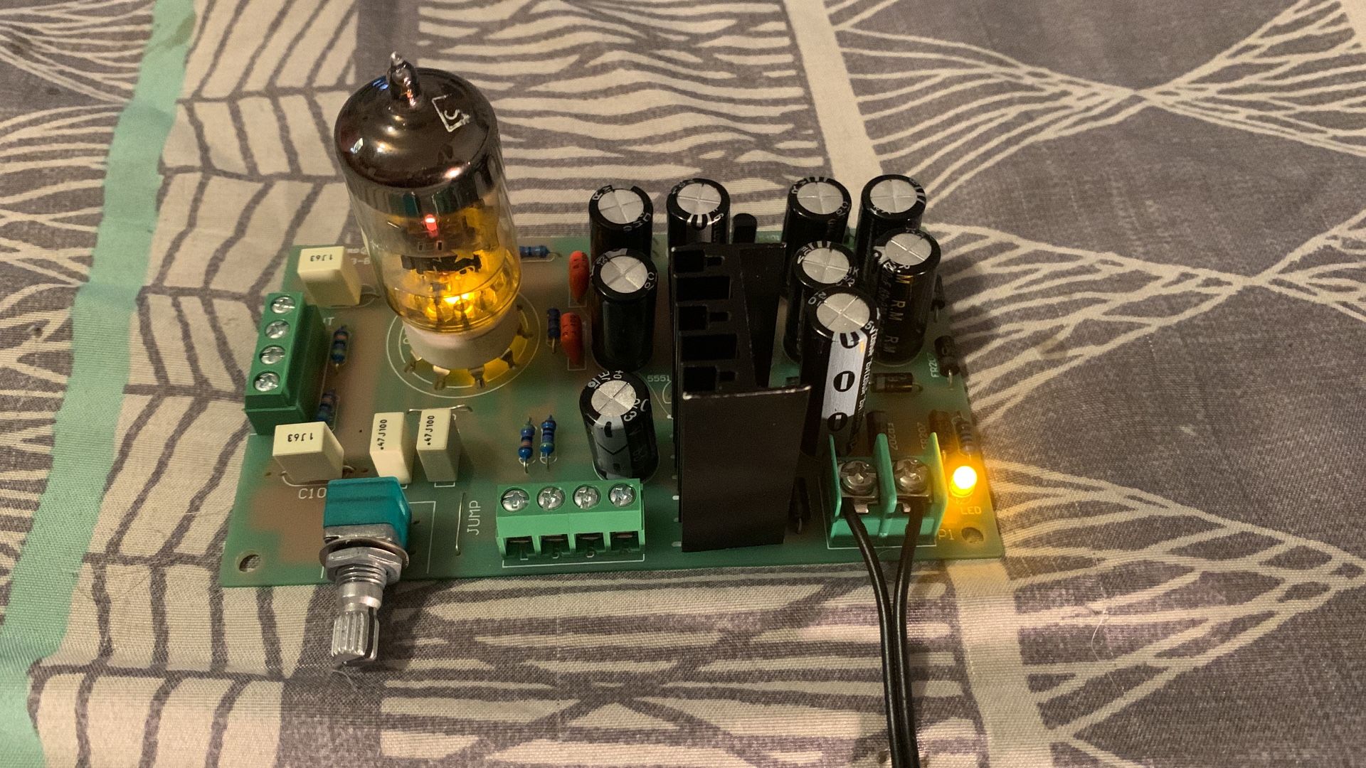 6n3 vacuum tube pre amplifier kit built