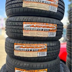 📲‼️195/65/15 Vendo Set De Llantas Nuevas Marca Arroyo