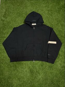 Black Essentials Zip Up