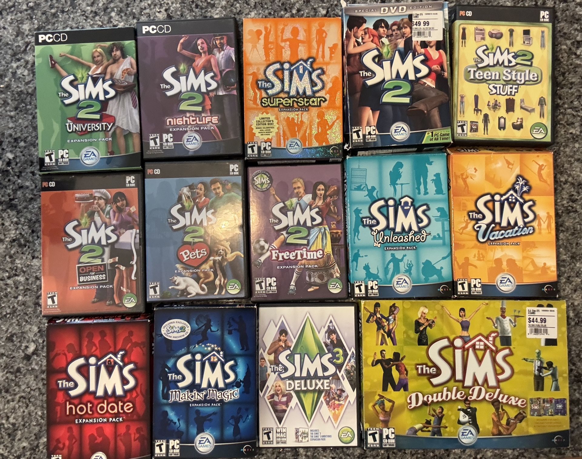 14 Various Collectible Sims Games 