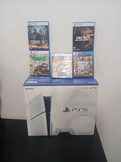 PS5 Slim 1TB Console with 5 Games