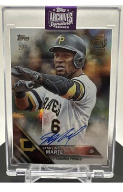  2016 Topps Archives Signature Series - Starling Marte Auto 2/2 - PIRATES RARE 🔥