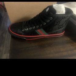 Gucci Sneakers Black High Tops 