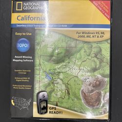 National Geographic Topographical Maps California - 10 CD-ROMS  (2003)