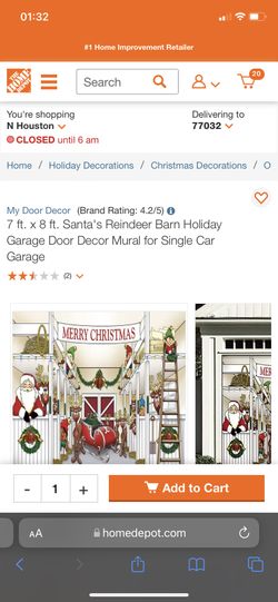Christmas Mural for One Car Garage