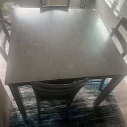 Gray Square Kitchen Table 