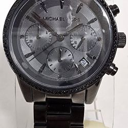 Michael Kors Women's Bryant Chronograph Black Stainless Steel Watch